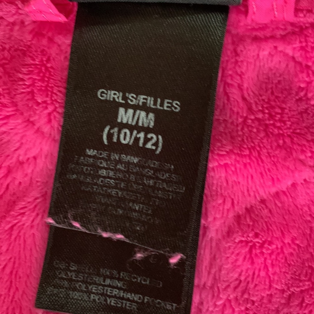 North Face coat, fuzzy inside, attached hood, girls size 10-12. - Picture 3 of 13